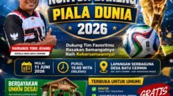 Pemdes Batu Cermin Gelar Nobar Piala Dunia 2026, UMKM Lokal Diberi Ruang Berjualan