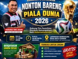 Pemdes Batu Cermin Gelar Nobar Piala Dunia 2026, UMKM Lokal Diberi Ruang Berjualan