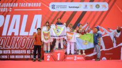 Tim Taekwondo Mabar Raih 24 Medali pada Wali Kota Cup Surabaya 2026